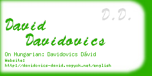 david davidovics business card